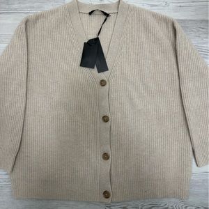 Jenni Kayne Cashmere Cocoon Cardigan Oatmeal size Small brand new with tags
